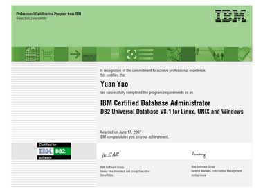 IBM证书2007年6月17