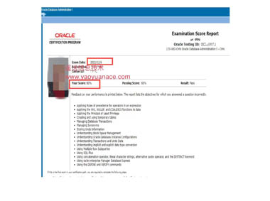 Oracle19c成绩082-（80分）Oracle OCP 19c 认证1Z0-083考试题库